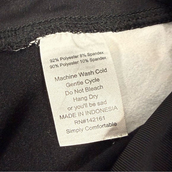 Floral Side Panel LuLaRoe Black Blue Cream Leggings Size M Medium - Picture 5 of 8